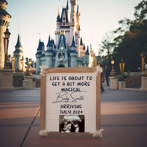 Magical Castle Pregnancy Announcement: Social Media Reveal (Digital)