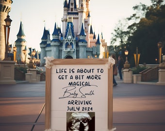 Magical Castle Pregnancy Announcement: Social Media Reveal (Digital)