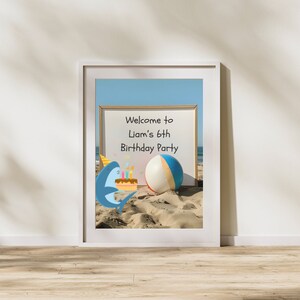 Personalized Baby Shark Birthday Welcome Sign (Digital Download)