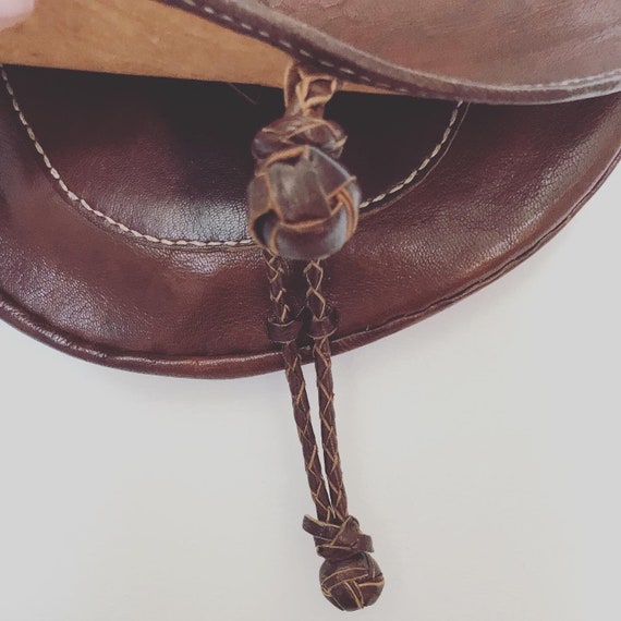 Vintage Embossed Leather Saddle Bag Style Crossbody Gem