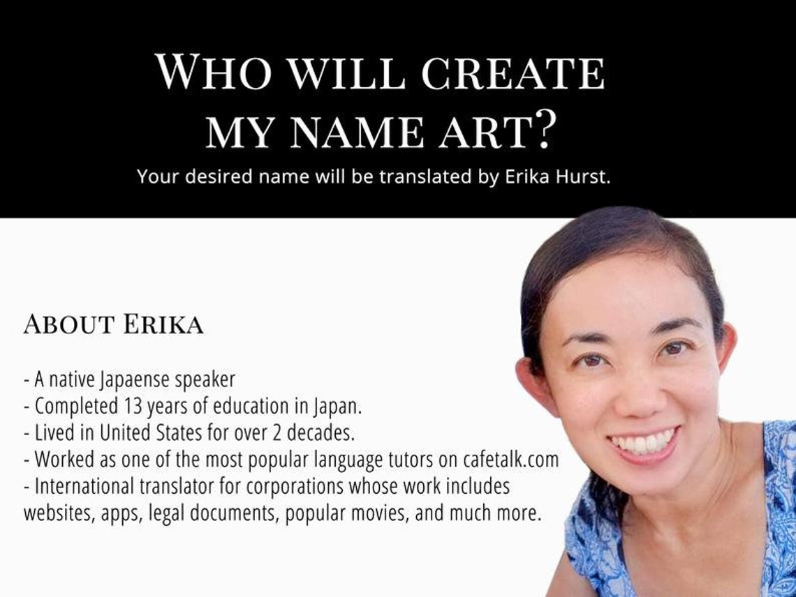 Japanese Name on Hanging Wall Art Name in Japanese Printed Etsy