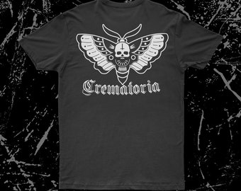 Crematoria Clothing ‘Death Moth’ short sleeve traditional tattoo horror t shirt