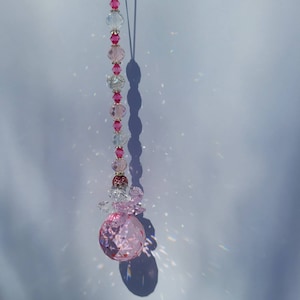Pink or Light Purple 30mm Crystal Prism Suncatchers