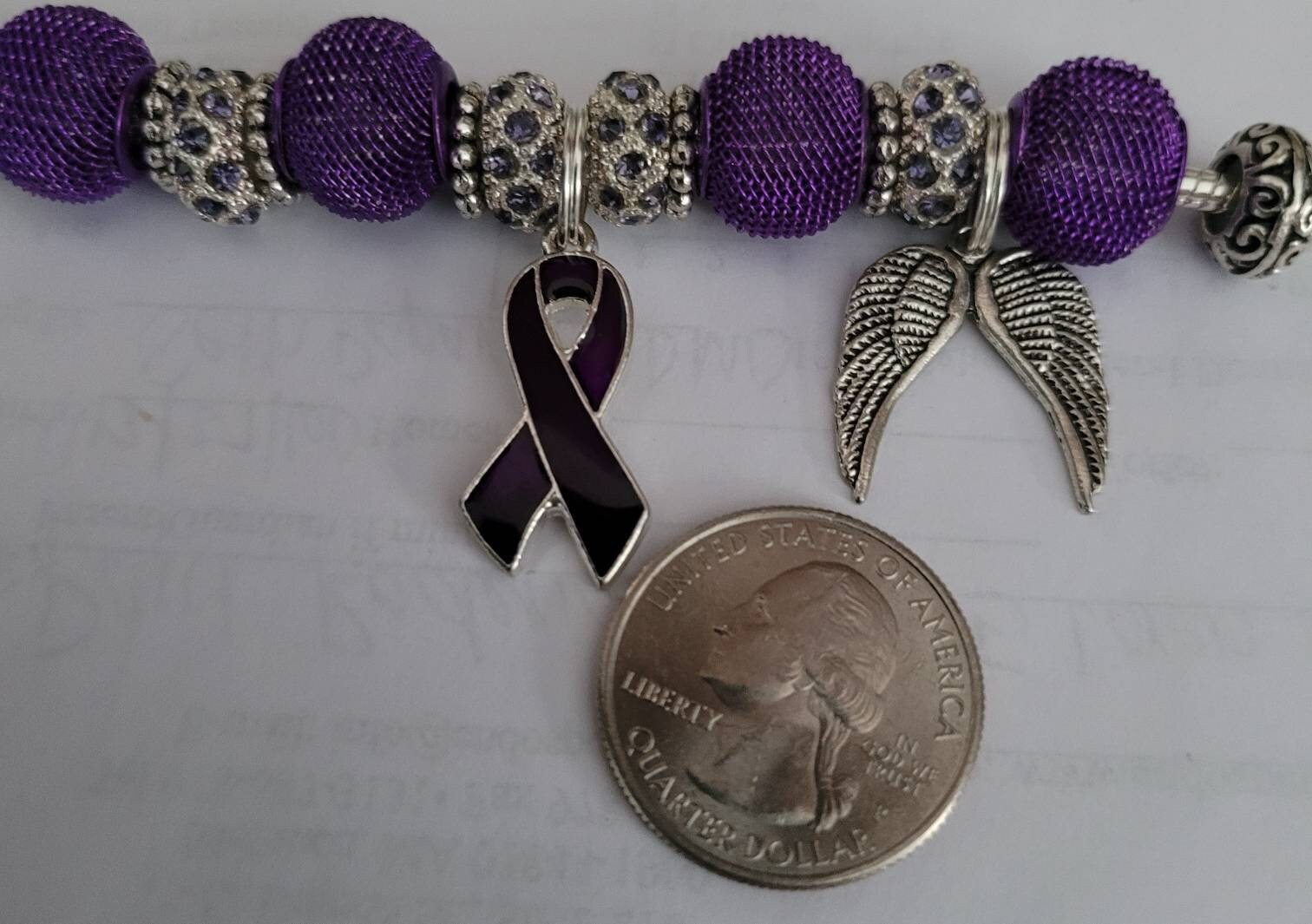 Vitiligo Purple Awareness Bracelets Etsy