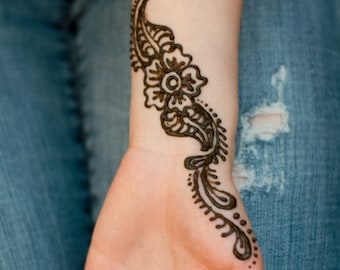 Starter/Premium DIY Henna Kit - Includes All Natural Henna Applicator Cones and DIY design guides - Art Kit - Henna Party Activities