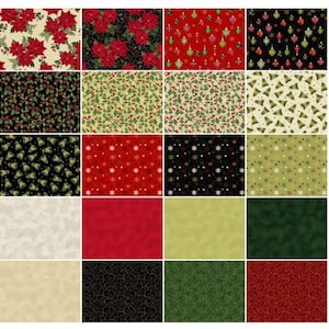 5 Packs Christmas MINI CHARM 2.5 fabric squares - 2023 Holiday Stocking  stuffer MODA assortment