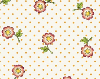 Sundress - Red Rooster Fabrics - Tossed Flowers on White - Sold by the half yard