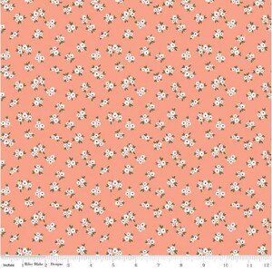 Homemade Blossoms Coral - Echo Park Paper Co for Riley Blake Fabrics - Sold by the Half Yard