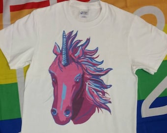 Super Awesome Unicorn T-Shirt - Women Men Bisexual Pride Awareness Tshirt - Bi Flag Tee Pink Purple Blue BiPride