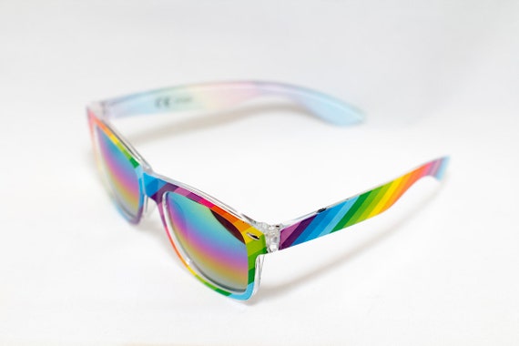 Double Rainbow Sunglasses Pride Festival Glasses Rainbow Lens