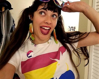 Pansexual Orgullo Bandera Camiseta - Hombres Mujeres Gay Orgullo Conciencia Camiseta - Pan Flag Camiseta Rosa Púrpura Azul - Visibilidad Pansexual