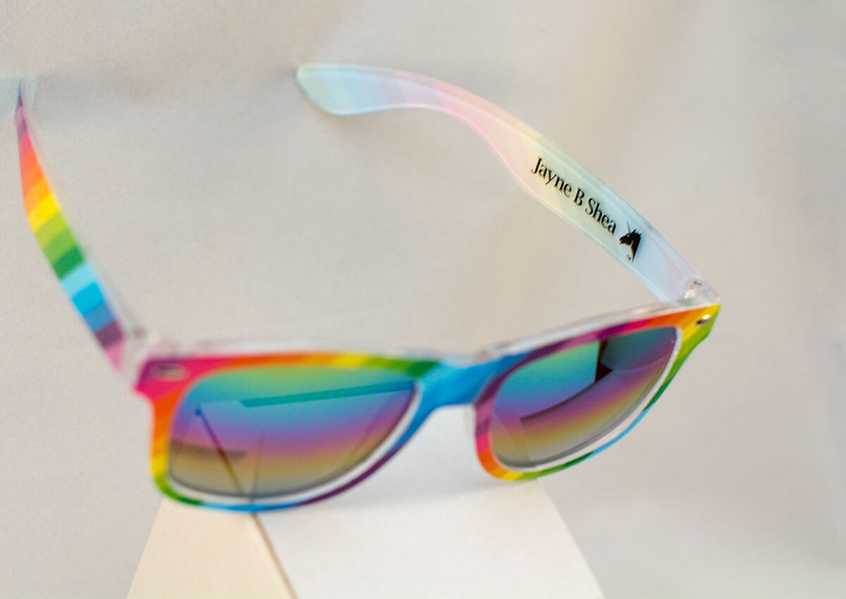 Double Rainbow Sunglasses Pride Festival Glasses Rainbow Lens