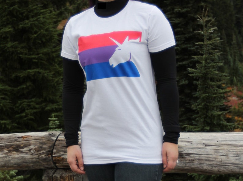 Bisexual Orgullo Bandera Camiseta Hombres Mujeres Gay Orgullo Conciencia Camiseta Bi Flag Camiseta Rosa Púrpura Azul BiPride BiVisibilidad imagen 3