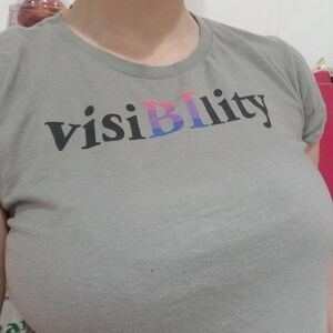 Bisexual Pride Tee - BiPride T-Shirt - &quot;visiBIlity&quot; - Bisexual Visibility Tshirt