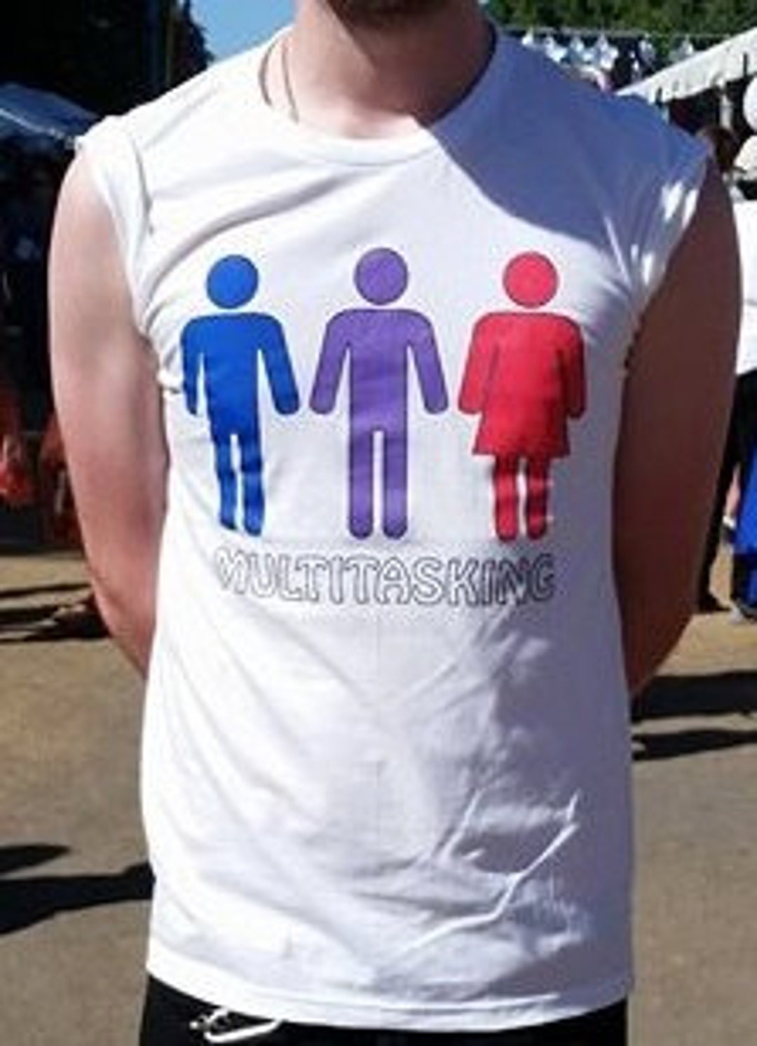 Bisexual Polyamorous Threesome Multitasking T-shirt photo