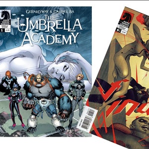 2 Miniature  &#39;UMBRELLA ACADEMY&#39;  COMICS  -  Dollhouse 1/3 ......1/6 ... 1/12 ... 1/24 ..1/48  Playscale miniature accessory