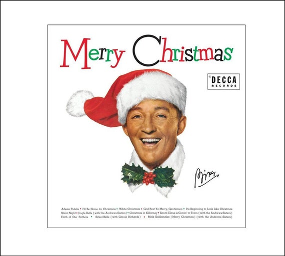 Mini MERRY CHRISTMAS   'Bing Crosby'  Record Album -  Dollhouse   1/6   1/12    1/24  playscale miniature accessory