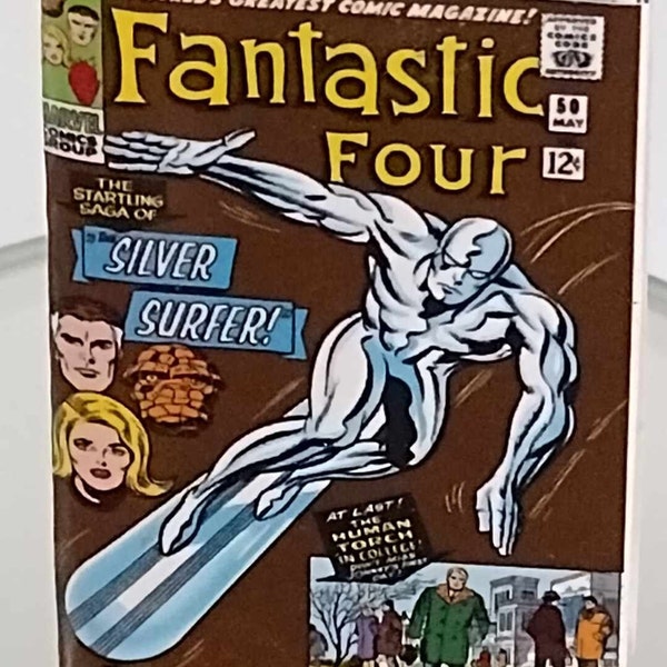 Mini 1966 SILVER Age Comic 'FANTASTIC FOUR #50' Barbie Fashion Doll size 1/6 scale opening 22 color pages original comic replica