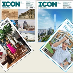 4 Miniature   &#39;ARCHITECT - ARCHITECTURAL DESIGN&#39;   Magazines  -  Dollhouse 1/6  1/12th  1/24th  1/48th scale