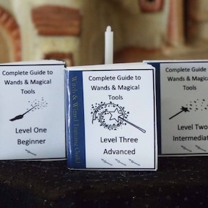 1 Miniature Halloween    &#39;Witch / Wizard Guide to Wands & Magic Tools&#39;   -  Dollhouse miniature 1/6   1/12   1/24    1/48   playscale