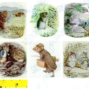 Miniatyr Beatrix Potter Johnny Town-Mus Bildtryck - Dockhus skala 1:12