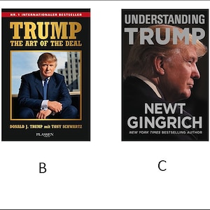 Miniatures DONALD TRUMP Livres de poche Miniature de maison de poupée 1/6 1/12 échelle de jeu