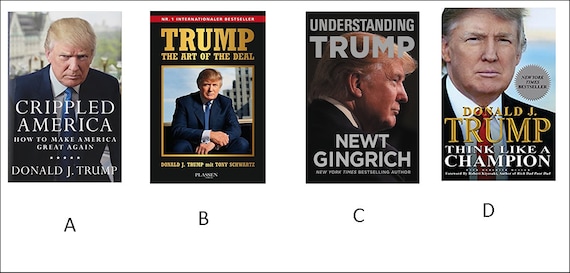 Miniature DONALD TRUMP Paperback Books Dollhouse Miniature 1/6 1