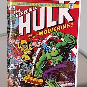 Mini Comic &#39;INCREDIBLE HULK #181&#39; Miniature Fashion Doll size 1/6 Playscale opening 26 color printed pages original comic replica
