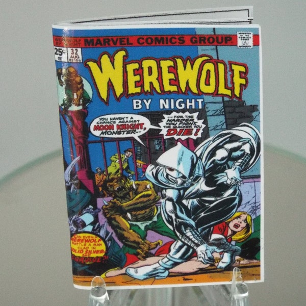 Mini 1975 Comic 'WEREWOLF BY NIGHT #32' Barbie Fashion Doll size 1/6 Playscale opening 18 color printed pages original comic replica