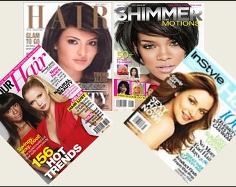 4 Miniature  'HAIR STYE FASHION   Magazines  -  Dollhouse 1/6    1/12    1/24    1/48    play scale miniature accessory