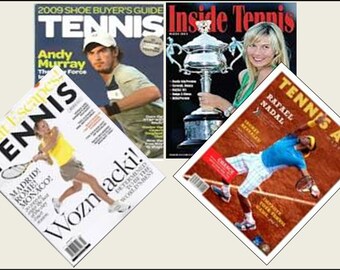 4 Miniature   'TENNIS'   Magazines  -  Dollhouse  1:6th   1/12th  1/24th  1/48th    scale