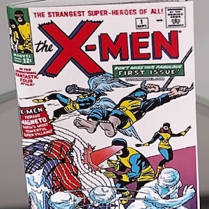 Mini 1963 SILVER Age Comic &#39;X-MEN #1&#39;   1st Issue  Mniature Diorama  1/6 scale opening 18 pages original comic REPLICA
