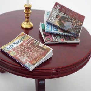4 Miniature   &#39;Quilting & Patchwork&#39;   Magazines  -  Dollhouse 1:6th  1/12th  1/24th  1/48th   scale