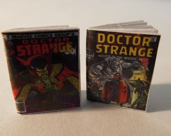 2 Miniature  'Doctor Strange'  COMICS  -  Dollhouse 1/3 ..... 1/6 ... 1/12 ... 1/24 ..1/48  Playscale miniature accessory