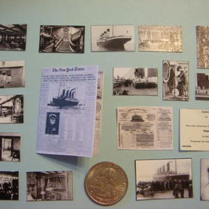 Miniature vintage TITANIC  COLLECTION  -  Dollhouse 1/6      1/12    1/24     1/48     playscale doll house miniature