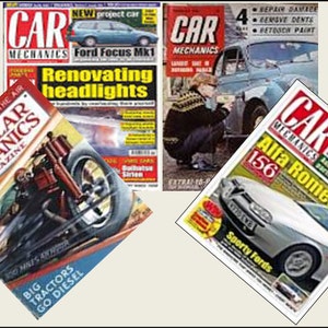 4 Miniature   &#39;CAR&#39;   Magazines  -  Dollhouse 1:6th  1/12th   1/24th   1/48th    scale