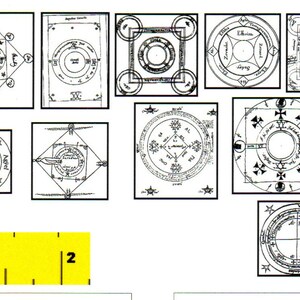 Miniature    Vintage   &#39;WITCH   MAGIC CIRCES &#39;   Prints   -  Dollhouse 1:12 scale