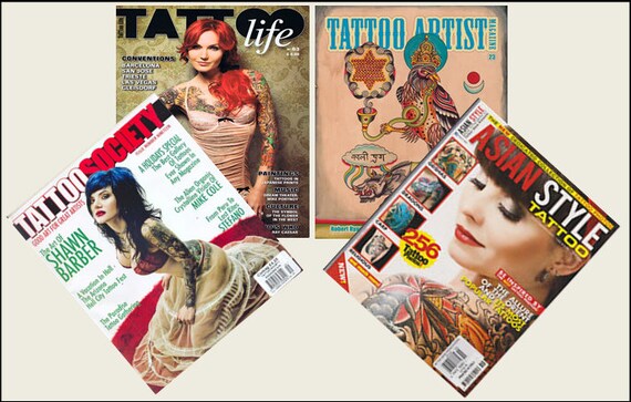 Dollhouse Miniature 1/" 1//12 Scale Tattoo Magazines set of 3 Issues