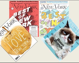 4 Miniature   'New York'   Magazines  -  Dollhouse 1/6   1/12      1/24    1/48    play scale miniature accessory