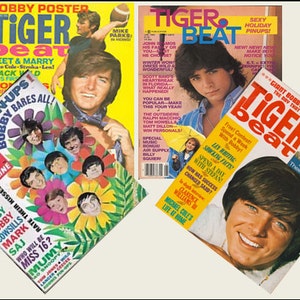 4 Miniature   1970&#39;s  Vintage &#39;Bobby Sherman&#39;   Magazines  -  Dollhouse 1/6   1/12     1/24    1/48    playscale miniature accessory