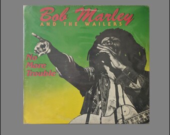 Miniálbum de reggae de Bob Marley & the Wailers "No More Trouble" - Accesorio en miniatura para casa de muñecas a escala 1/6, 1/12 y 1/24