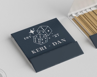Foiled Wedding Matchbooks #43 - Wedding Matches, Match Book, Wedding Match Favors, Match Books, Candle Matches, Bridal Favors, Party Matches