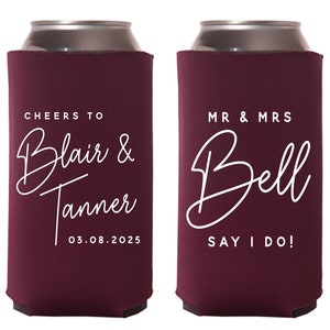 Prost zu - Slim 12 Unzen Hochzeit Dosenkühler # 162S - Hochzeitsgeschenke, Bier Isolatoren, Bier Huggers, Hochzeitsgeschenk, Bierhalter, Party
