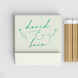Foiled Wedding Matchbooks #6 - Wedding Matches, Match Book, Wedding Match Favors, Match Books, Candle Matches, Bridal Favors, Party Matches