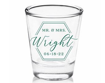 Clear Shot Glass #195C -  To Have and To Hold - Wedding Favors, Bridal Wedding Favors, Wedding Shot Glasses, Custom Shot Glasses, Favor