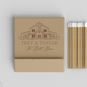 Foiled Wedding Matchbooks #34 - Custom Venue Wedding Matches, Match Book, Wedding Match Favors, Match Books, Candle Matches, Party Matches