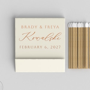 Foiled Wedding Matchbooks #40 - Wedding Matches, Match Book, Wedding Match Favors, Match Books, Candle Matches, Bridal Favors, Party Matches