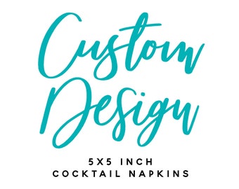 Custom Cocktail Napkins - Wedding Decor, Bridal Shower, Birthday, Baby Shower, Wedding Favor, Wedding Favors, Wedding Napkins, Party Napkins