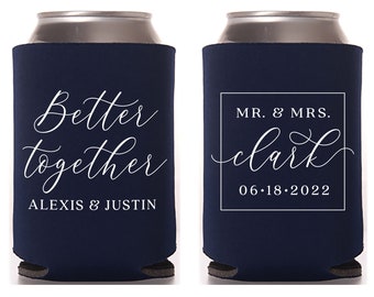 formal wedding can coosy new last name classy can coolie Elegant last name wedding can cooler classy wedding favor wedding can coosies