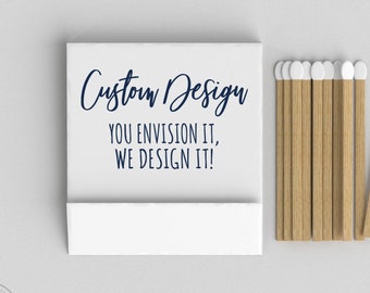Custom Wedding Matchbooks - Your Custom Design - Wedding Matches, Match Book, Wedding Match Favor, Match Books, Bridal Favors, Party Matches